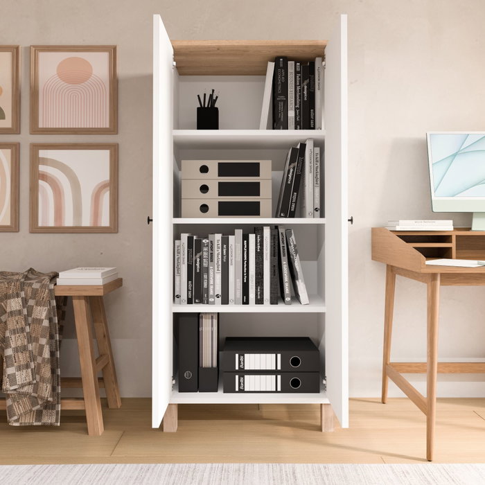 Hanah Home Armario Multiusos Nord - ND5-SW Blanco y Roble Hanah Home Armario Multiusos Nord - ND5-SW Blanco y Roble
